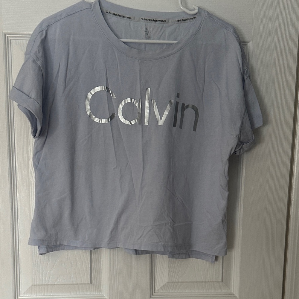 Calvin Klein Women's Light Gray Tee
